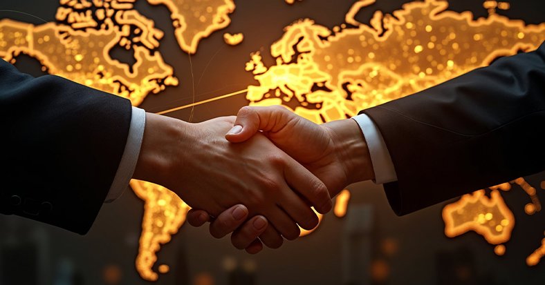 A professional man standing in front of an easel presenting to people who are seated. 